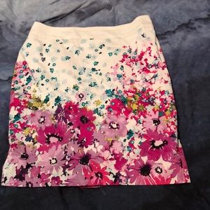 floral pencil skirt